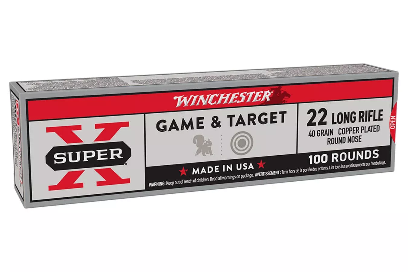 Winchester  22LR 40gr Black Copper Plated Round Nose Game And Target 100/Box
