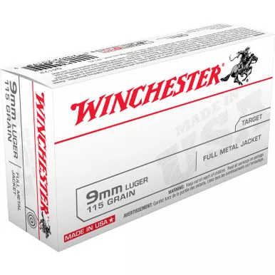 Winchester Q4172 USA 9mm 115 GR FMJ 50 Rounds