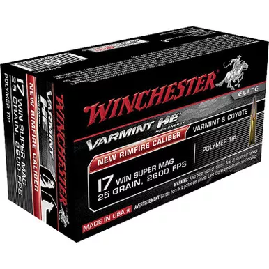 Winchester S17W20 Varmint HV 17 WSM 20 GR Poly Tip 50 Rounds
