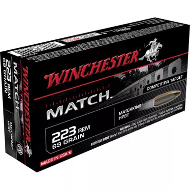 Winchester S223M2 Match 223 69 GR Sierra Match King 20 Rounds