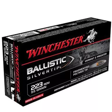Winchester SBST223B 223 55 GR Ballistic Silvertip 20 Rounds