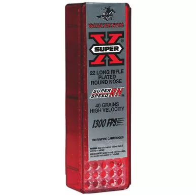 Winchester X22LRSS1 SuperX 22LR 40 GR LRN 100 Rounds