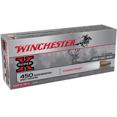 Winchester X4501 Super X 450 Bushmaster 260 GR Power Point 20 Rounds