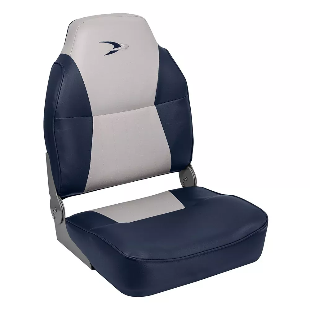 Wise Lund Style High-Back Fishing Seat – Grey/Navy