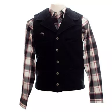 WYOMING TRADERS Men's Buckaroo Regular Wool Vest