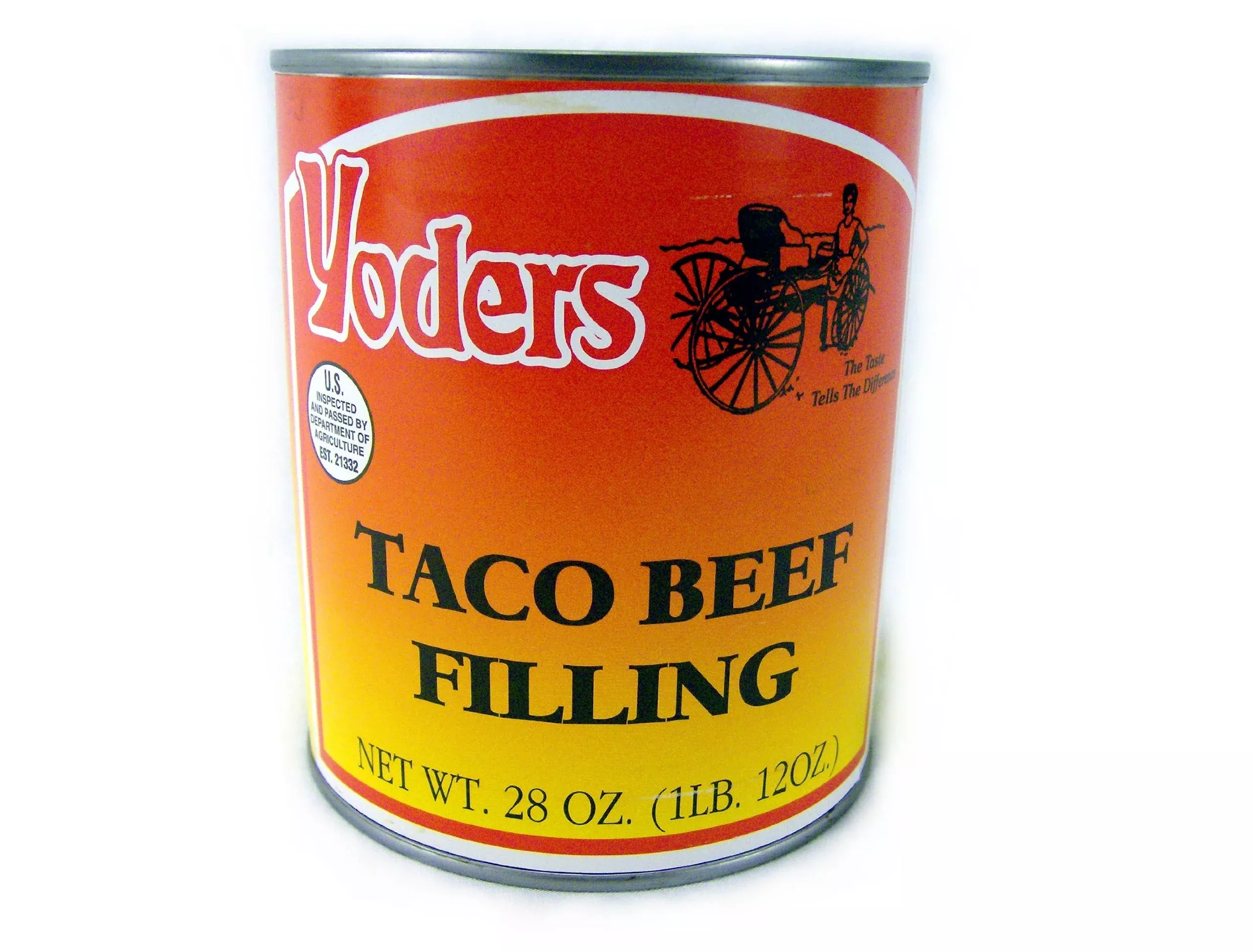 Yoders Canned Taco Seasoned Beef – 28oz Can